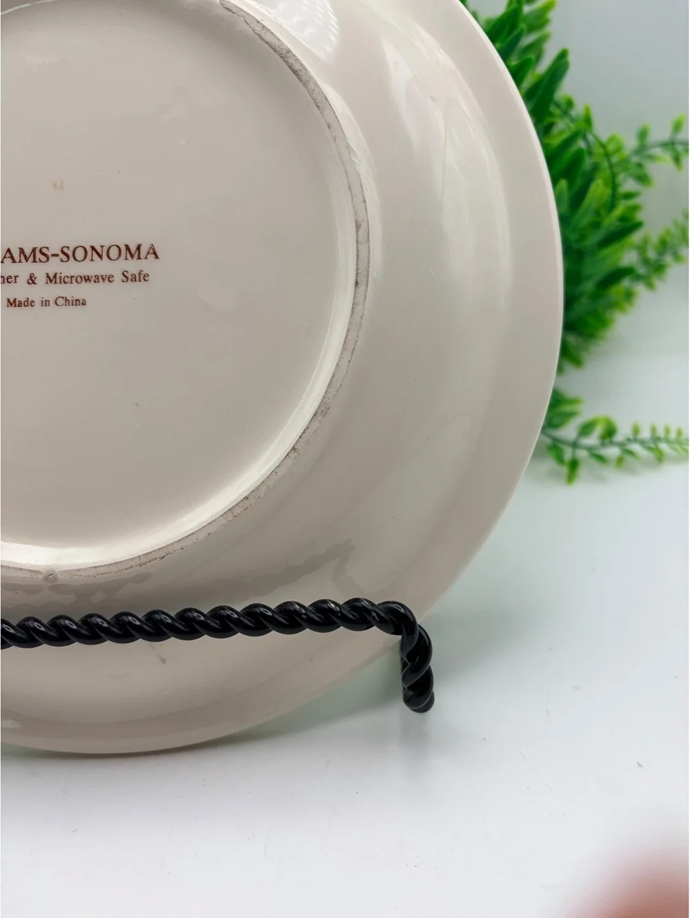 Williams Sonoma breakfast plate. No damage.